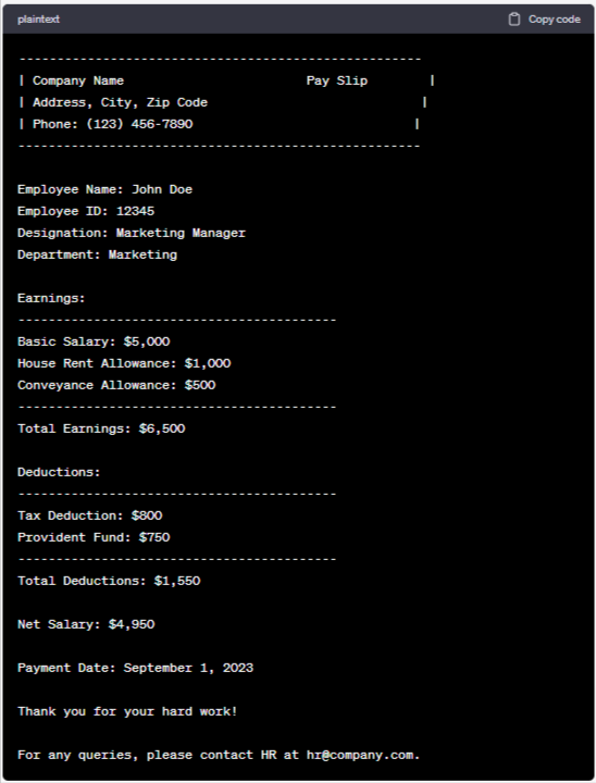 Salary Slip - Format, Components And Importance - ASM